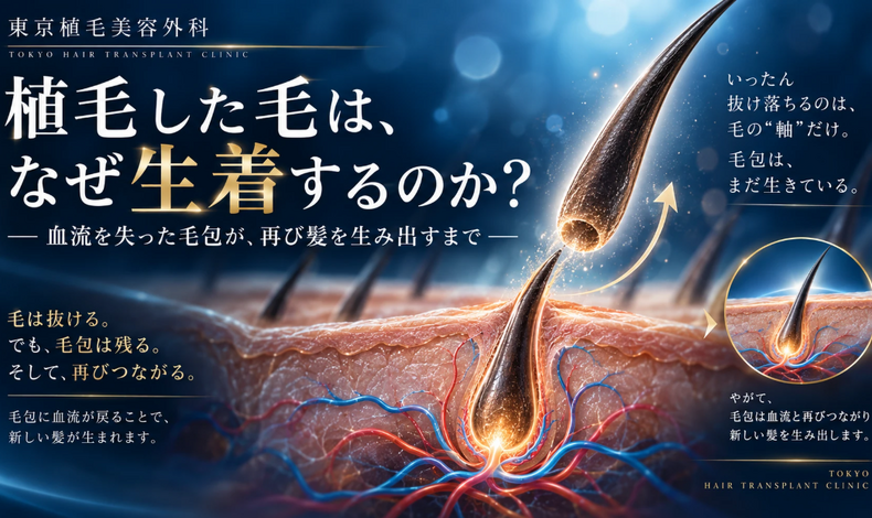 画像4352：『植毛した毛は、なぜ生着するのか？』をコラムに掲載いたしました